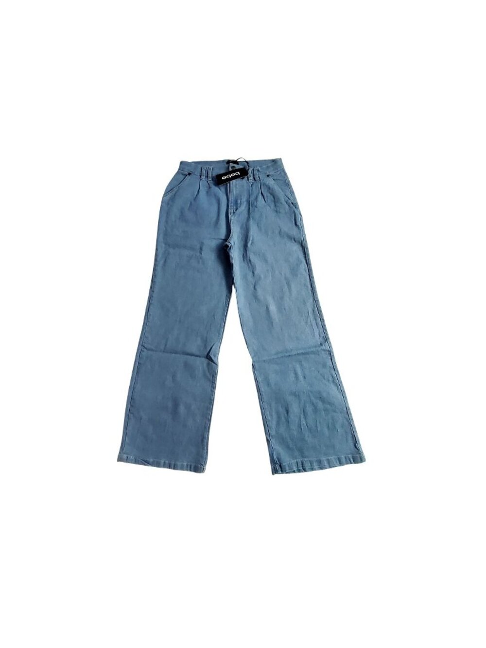 Bebe Light Blue Womens Denim Pants Size Large 98% Cotton 2% Spandex Straight-Leg